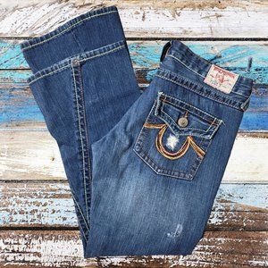 ⚜ True Religion Rainbow Joey Flares Jeans Size 30